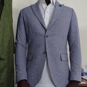 MCR blue dobby men's blazer